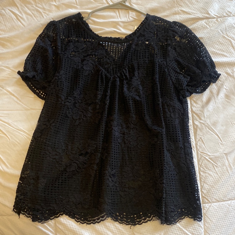 Manteau Lace baby doll Top Black Women’s Size XL